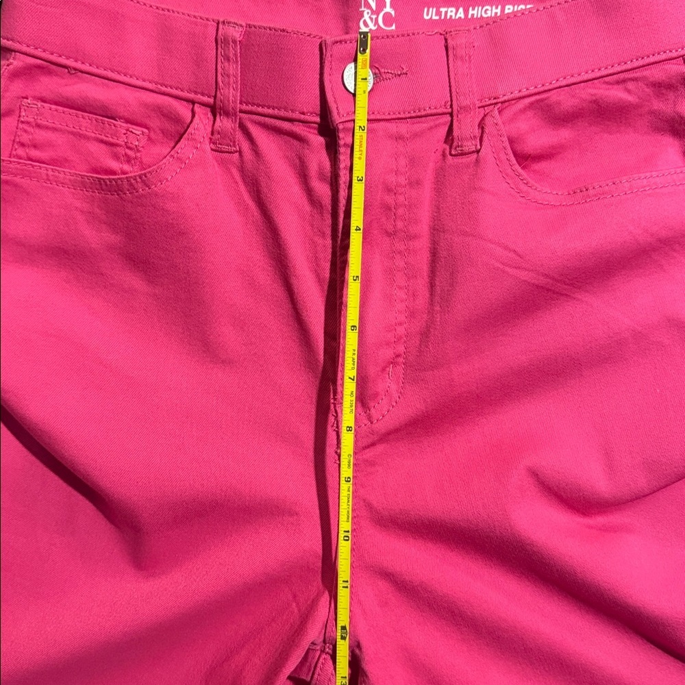 New York & Company Ultra High Rise Wide Leg Jeans in Pink (TALL) - Picture 7 of 8